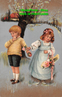 R383159 Girl And Boy. Illustration. Postcard. Series No. 16. B. B. London - Autres & Non Classés