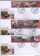 Label Transnistria 2022 30 Years Of Moldovan Armed Aggression Against The People Of Transnistria 3 FDCs Self-adhesive - Fantasie Vignetten