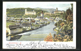 AK Rosenberg, Flusspartie Mit Schloss Und Kirche  - Tschechische Republik