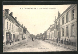 CPA Fauquembergue, Rue De Saint-Omer, L`Estaminet Du Commerce  - Saint Omer