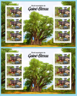 GUINEA BISSAU 2024 IMPERF MS 6V - REG & OVERPRINT - MUSHROOMS OWL OWLS FROG FROGS TURTLE TURTLES HIPPOPOTAMUS BAOBAB MNH - Kikkers