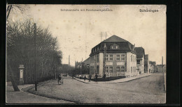 AK Schöningen, Schützenbahn Mit Reichsbankgebäude  - Autres & Non Classés