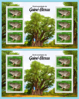 GUINEA BISSAU 2024 MS 6V - REG & OVERPRINT - FROG FROGS GRENOUILLES - BIODIVERSITY - WILDLIFE WORLD DAY - MNH - Frösche