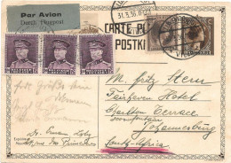 LUXEMBOURG - BELGIUM - SOUTH AFRICA 1936 Mixed Lux-Belg Airmail Franking RR! - Brieven En Documenten