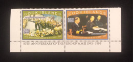 O)   1995 COOK ISLANDS, END OF WORLD WAR II, GERMAN SURRENDER, RHEIMS, JAPANESE SURRENDER, TOKYO BAY, MNH - Cookeilanden