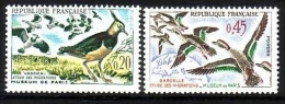 FRANKREICH MI-NR. 1332-1333 POSTFRISCH(MINT) VOGELZUGFORSCHUNG KIEBITZ KRICKENTE - Ducks