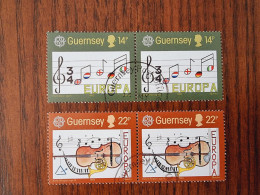 Guernsey Stamps Lot - CTO - Blocks Of 2 - 1985 - GG 314-15 - Guernesey