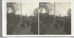 Photo Stéréoscopique Ancienne PAU 1909 Photo Prise En Face De La Gare - Stereoscopio