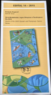 Brochure Brazil Edital 2015 14 Olympic And Paralympic Games Rio De Janeiro Without Stamp - Brieven En Documenten