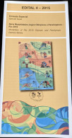 Brochure Brazil Edital 2015 04 Olympic And Paralympic Games Sport Without Stamp - Cartas & Documentos