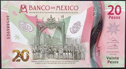 MEXICO $20 ! SERIES DH NEW 7-FEBR-2023 DATE ! Victoria Rod. Sign. INDEPENDENCE POLYMER NOTE Read Descr. For Notes - México