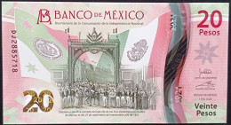 MEXICO $20 ! SERIES DJ NEW 7-FEBR-2023 DATE ! Jonathan Heat Sign. INDEPENDENCE POLYMER NOTE Read Descr. For Notes - México
