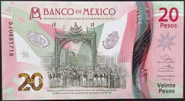 MEXICO $20 ! SERIES DJ NEW 7-FEBR-2023 DATE ! Victoria Rod. Sign. INDEPENDENCE POLYMER NOTE Read Descr. For Notes - Mexiko