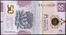 MEXICO $50 ! SERIES BX 6-DEC-2023 DATE ! Galia Bor. Sign. AXOLOTL POLYMER NOTE Mint BU Crisp Read Descr. For Notes - Mexico