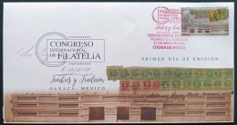 MEXICO 2024 STAMP ON STAMP & FDC Dsn. Salon Del Timbre Oaxaca See Img., Offcial FDC, Only 1000, Numbered - Briefmarken Auf Briefmarken