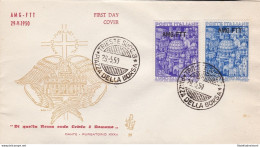 1950 TRIESTE A - N° 73/74 Anno Santo -  VENETIA  NON VIAGGIATA - Andere & Zonder Classificatie