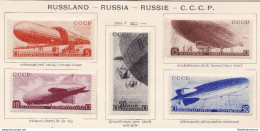 1934 RUSSIA  , Yvert Posta Aerea N° 33-37 - Serie Di 5 Valori - Dirigibili - ML - Other & Unclassified