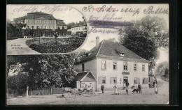 AK Stedten B. Erfurt, Gasthaus, Schloss  - Erfurt