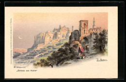 Künstler-AK Friedrich Perlberg: Bethlehem, Mondschein  - Perlberg, F.