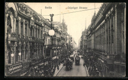 AK Berlin, Leipziger Strasse Mit Hotel Silesia Und Geschäften  - Mitte