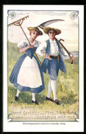 Künstler-AK Vevey, Fêtes Des Vignerons 1905, Faucheur & Faneuse  - Vevey