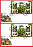 GUINEA BISSAU 2024 FDC IMPERF MS 6V - REG & OVERPRINT - MUSHROOMS CHAMPIGNONS - BIODIVERSITY - WILDLIFE WORLD DAY - Paddestoelen