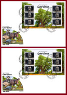GUINEA BISSAU 2024 FDC MS 6V - REG & OVERPRINT - OWL OWLS HIBOU HIBOUX - BIODIVERSITY - WILDLIFE WORLD DAY - Owls
