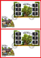 GUINEA BISSAU 2024 FDC IMPERF MS 6V - REG & OVERPRINT - OWL OWLS HIBOU HIBOUX - BIODIVERSITY - WILDLIFE WORLD DAY - Uilen