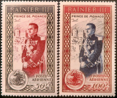 R2253/660 - MONACO - 1950 - POSTE AERIENNE - SERIE COMPLETE - N°49 à 50 NEUFS* - Posta Aerea