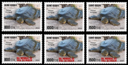 GUINEA BISSAU 2024 SET 6V - REG & OVERPRINT - TURTLE TURTLES TORTUES - BIODIVERSITY - WILDLIFE WORLD DAY - MNH - Tortugas