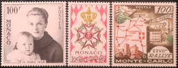 R2253/667 - MONACO - 1958 - Divers - N°489 à 491 NEUFS* - Cote (2024) : 13,85 € - Neufs