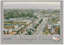 Australia VICTORIA VIC High Street From Water Tower WODONGA Rose L2566 Postcard C1980s - Other & Unclassified