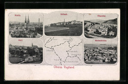 AK Schöneck, Ortsansicht, Adorf, Klingenthal, Oelsnitz  - Klingenthal