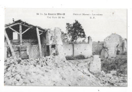 LA GUERRE De 1914-18  - PRUNAY - Les Ruines - TOUL 6 - - War 1914-18