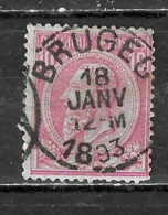 46  Oblitération Centrale BRUGES - LOOK!!!! - 1884-1891 Leopold II