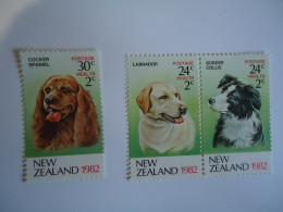 NEW ZEALAND MNH  3 ANIMALS  DOGS  DOG 1982 - Chiens