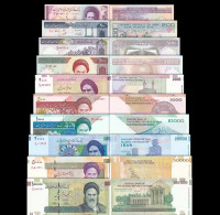 Central Bank Of The Islamic Republic Of Iran 100-10000,20000-100000R 10 Banknotes  - Irán