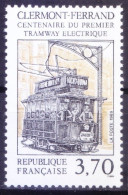 France 1989 MNH, Centenary Of First Electric Streetcar, Railways, Trams - Trains
