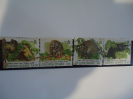 SOLOMON   MNH    SET 4 ANIMALS MONKEYS 1997 - Singes