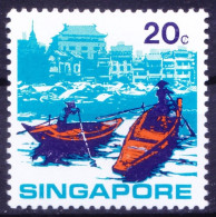Singapore 1971 MNH, Houseboat Village And Boats, Ships - Bateaux