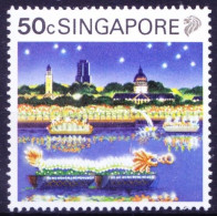 Singapore 1990 MNH, Chinese New Year Boat Float, Firework, Motorboats, Ships - Bateaux