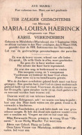 Maria Louisa Haerinck (1864-1935) - Devotion Images