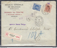 Aangetekende Brief Van Bruxelles-Brussel C1P - 1922-1927 Houyoux