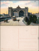 Mannheim Rheinbrücke - Straßenbahn Nach Waldhof 1915  - Mannheim