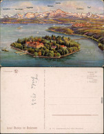 Ansichtskarte Konstanz Blick Auf Die Insel Mainau - Vogelperspektive 1923  - Konstanz