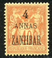 REF 090 > ZANZIBAR < N° 7 * Bien Centré Superbe < Neuf Ch. Dos Visible - MH * - Unused Stamps