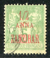 REF 090 > ZANZIBAR < N° 18 Ø Type I > Used - Oblitéré Ø Dos Visible - Gebruikt