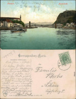 Tetschen-Bodenbach Decín Blick Auf Stadt, Brücke Und Dampfer 1906  - Czech Republic