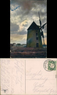 Ansichtskarte  Künstlerkarte Windmühle - Stimmungsbild 1908  - 1900-1949