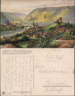 Ansichtskarte Bingen Am Rhein Panorama-Ansicht Mit Bingerbrücke 1914 - Bingen